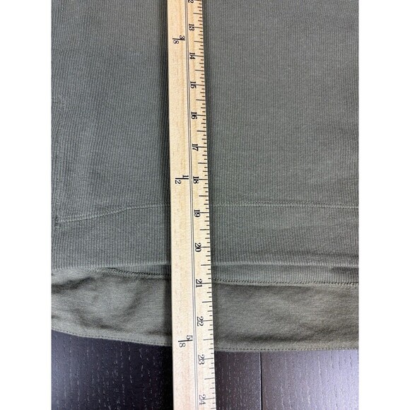 Athleta Coaster Luxe Rib High Hip Sweatshirt Green Size Medium Soft Stretch - Picture 9 of 12